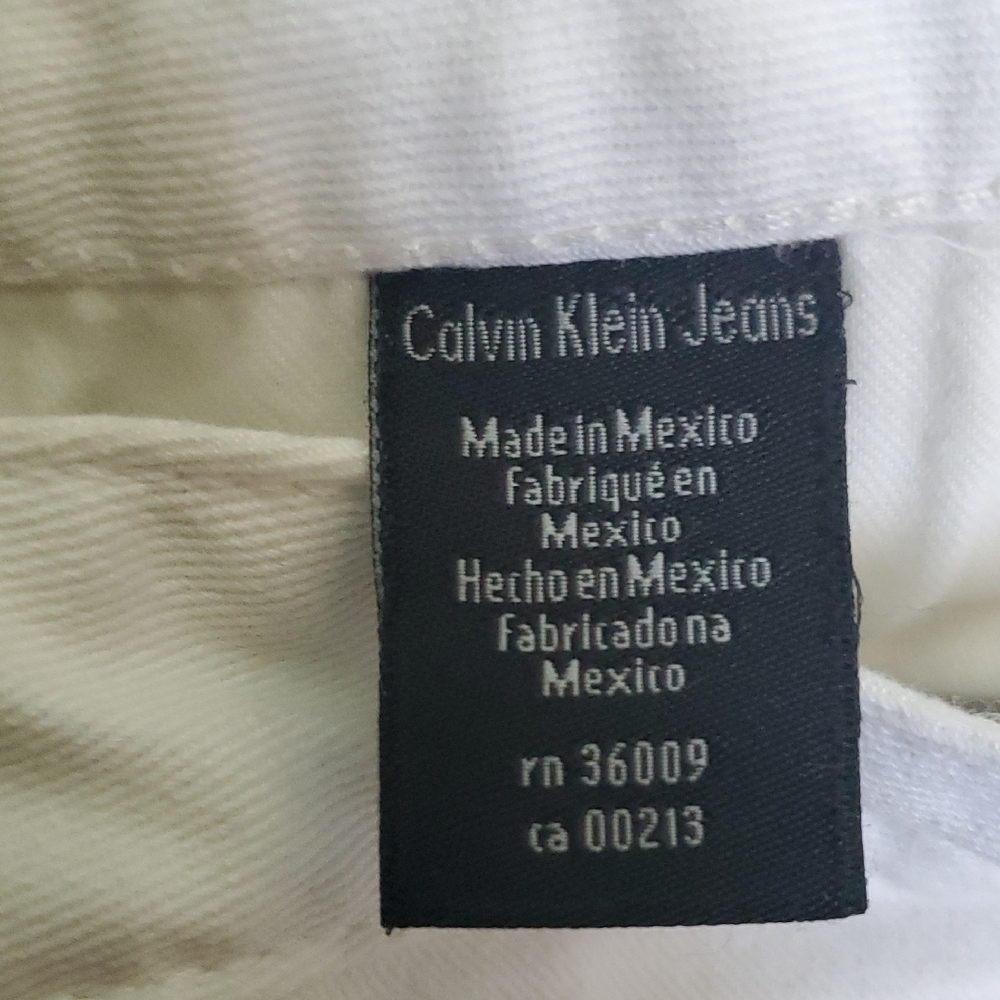Calvin Klein Crisp White Jean Shorts - Picture 6 of 7